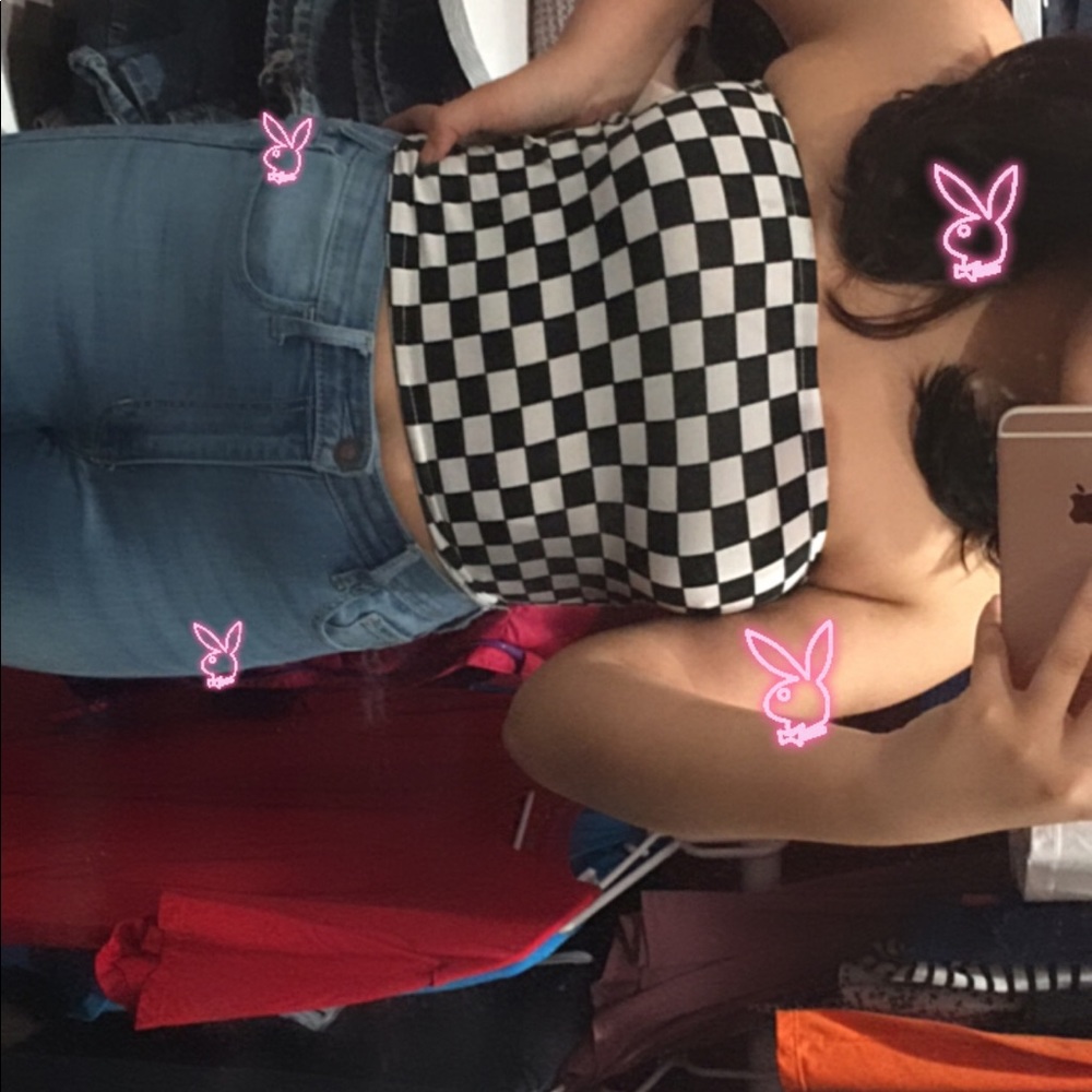 checkered tub top <33